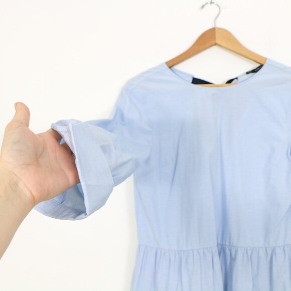 *Zara Baby Blue Ruffled Hem Romper Dress - Picture 10 of 10